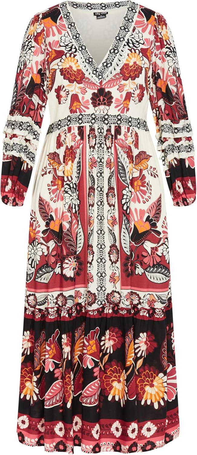 image:imageCity Chic Womens Plus Size Maxi Dress MaliaIvory Plc
