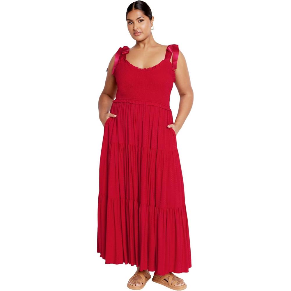 image:imageCity Chic Womens Plus Size Maxi Dress CosmopolitanCranberry