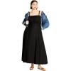 image:imageCity Chic Womens Plus Size Simone Plain Maxi DressBlack