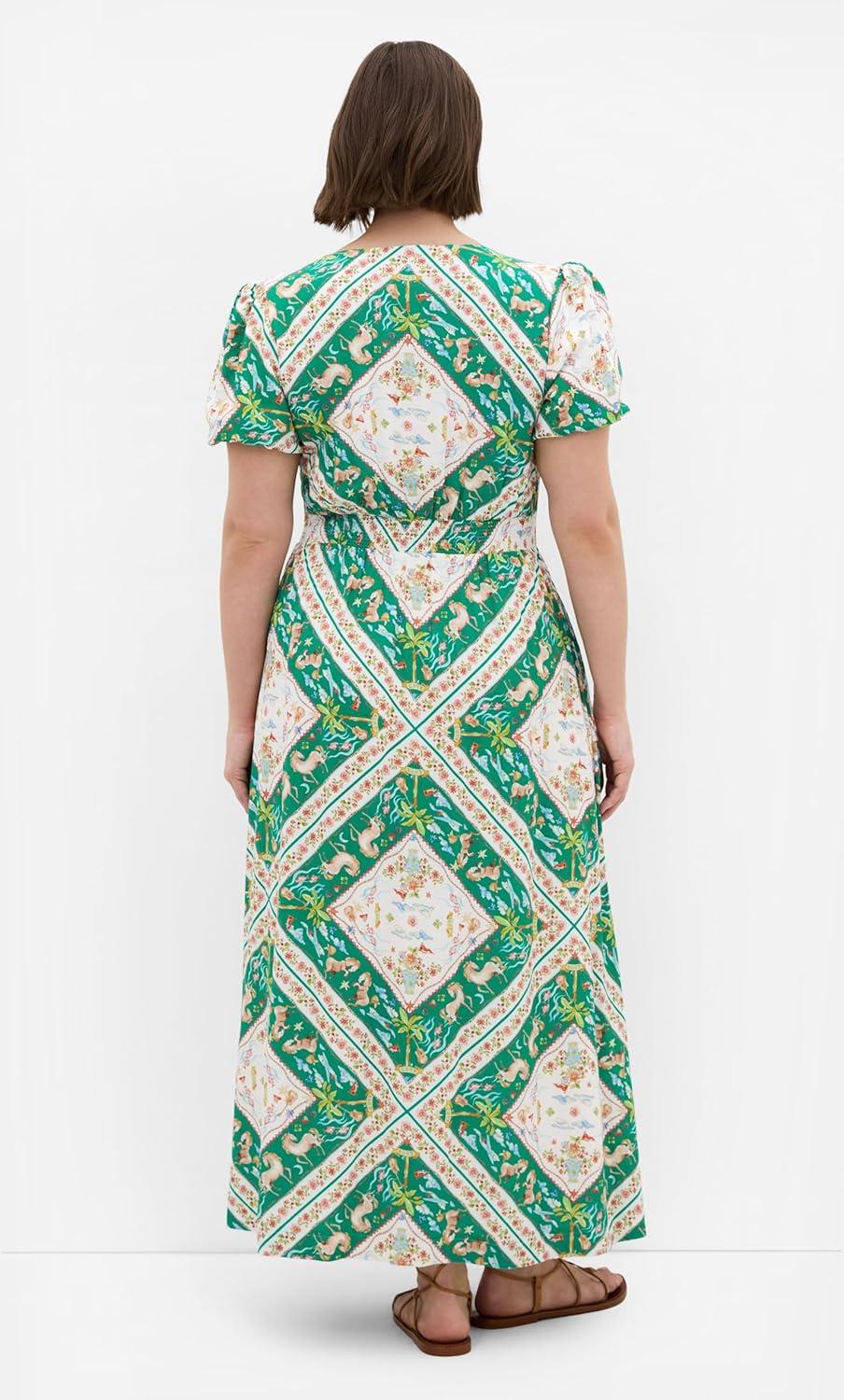 image:imageCity Chic Plus Size Dress Aliya Prairie Print MaxiPrairie Scarf