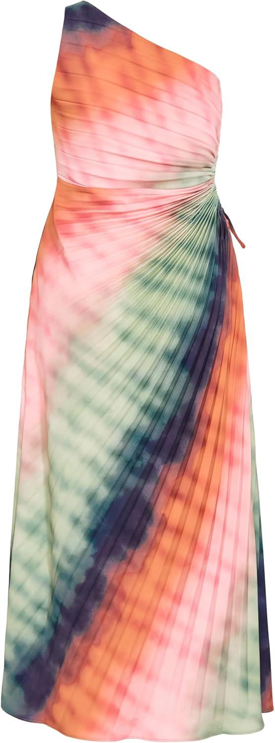 image:imageCity Chic Plus Size Dress Aliza Aspect Print Pleat MaxiSunset Ombre