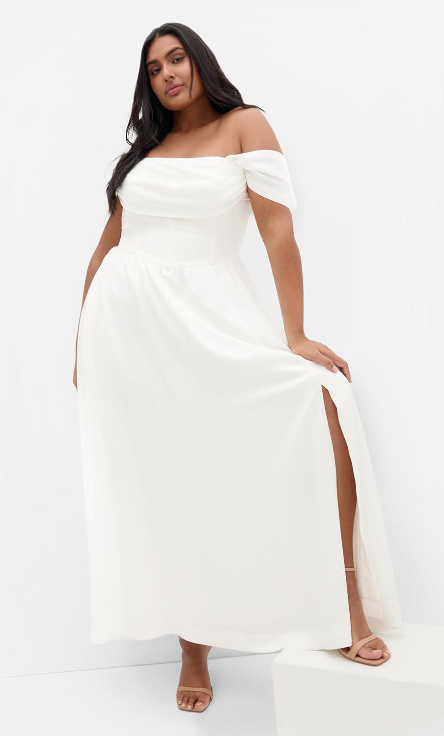 image:imageCity Chic Plus Size Dress Angel Love MaxiIvory