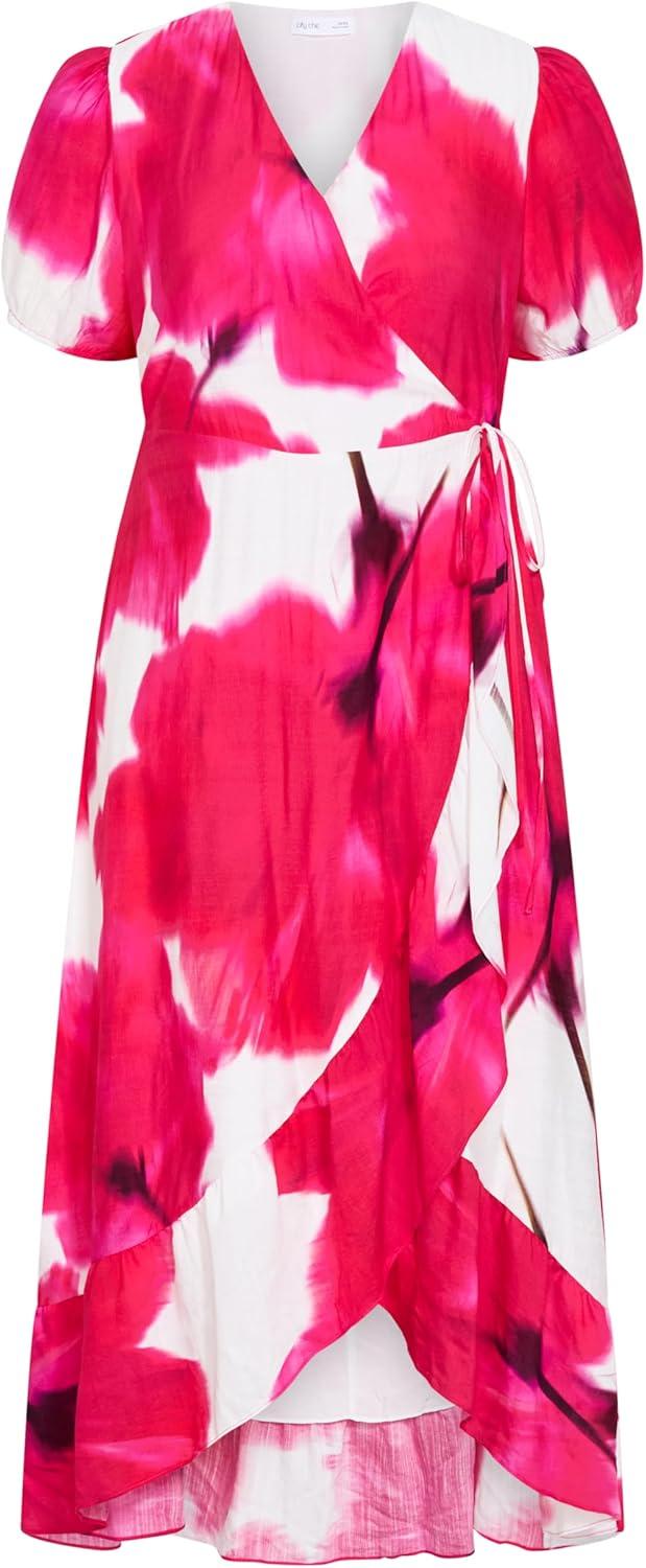 image:imageCity Chic Plus Size Dress Bea Floral Wrap MidiPink