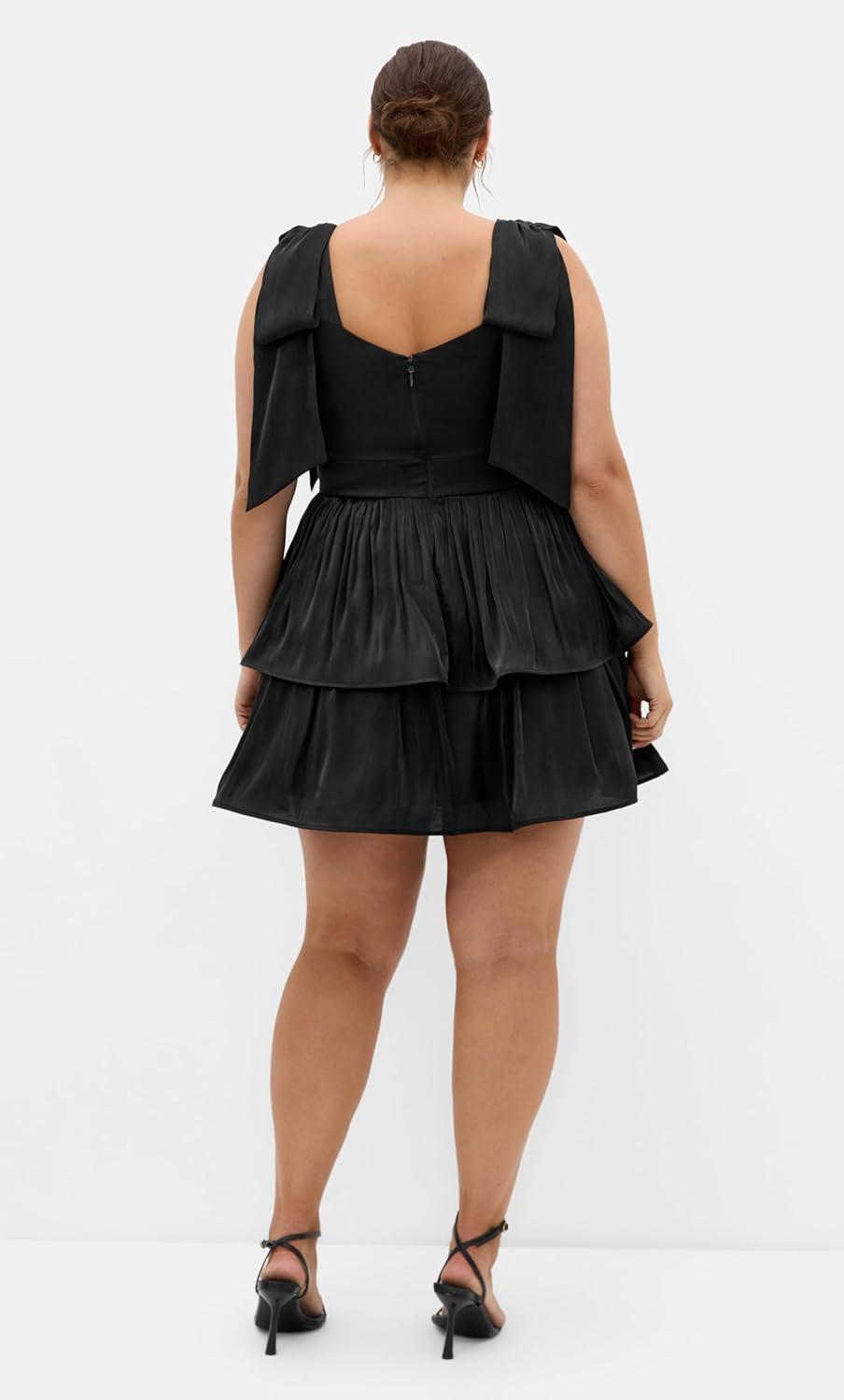 image:imageCity Chic Plus Size Dress Betty Bow MiniBlack