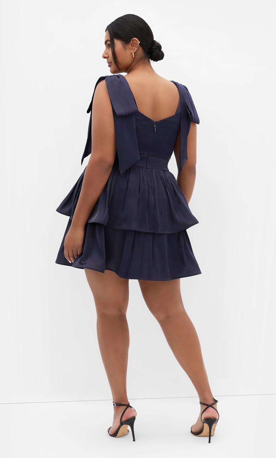 image:imageCity Chic Plus Size Dress Betty Bow MiniNavy