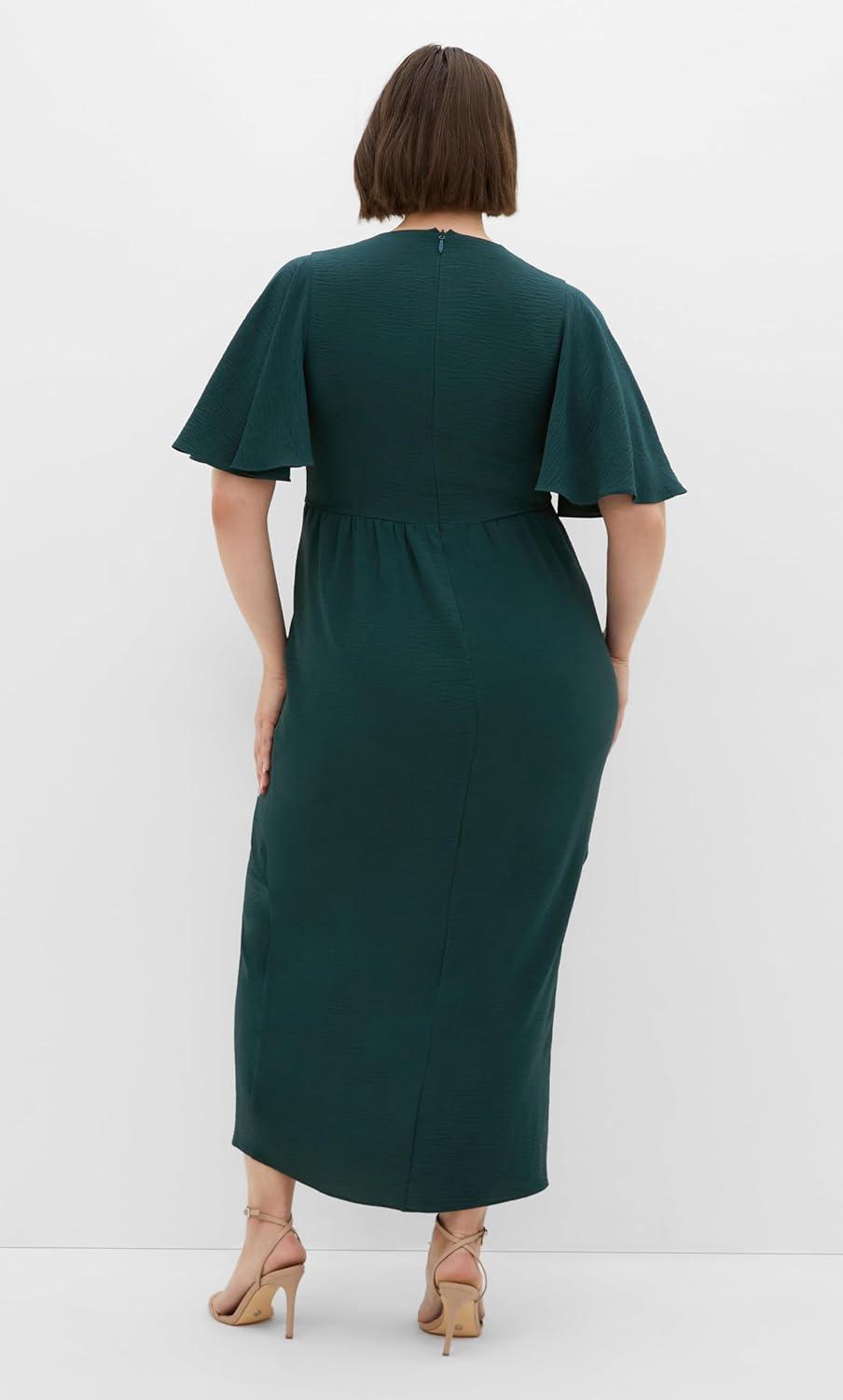 image:imageCity Chic Plus Size Dress Braelynn Drape MaxiEmerald
