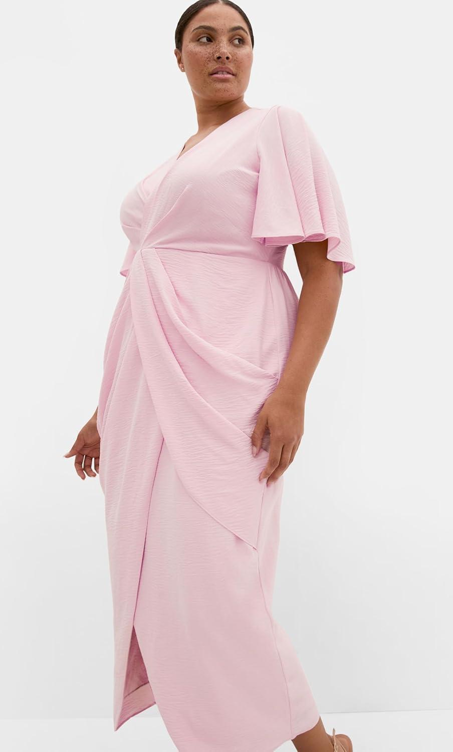 image:imageCity Chic Plus Size Dress Braelynn Drape MaxiHeavenly Pink