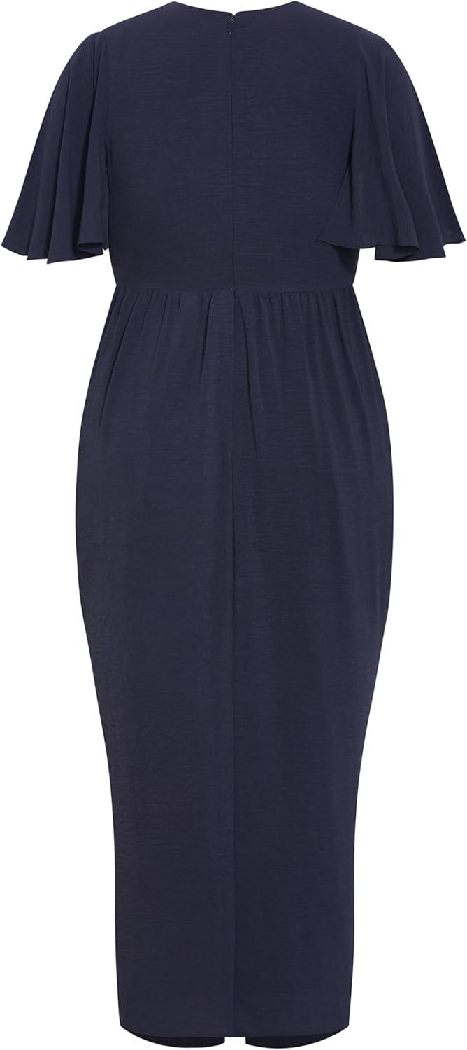 image:imageCity Chic Plus Size Dress Braelynn Drape MaxiNavy