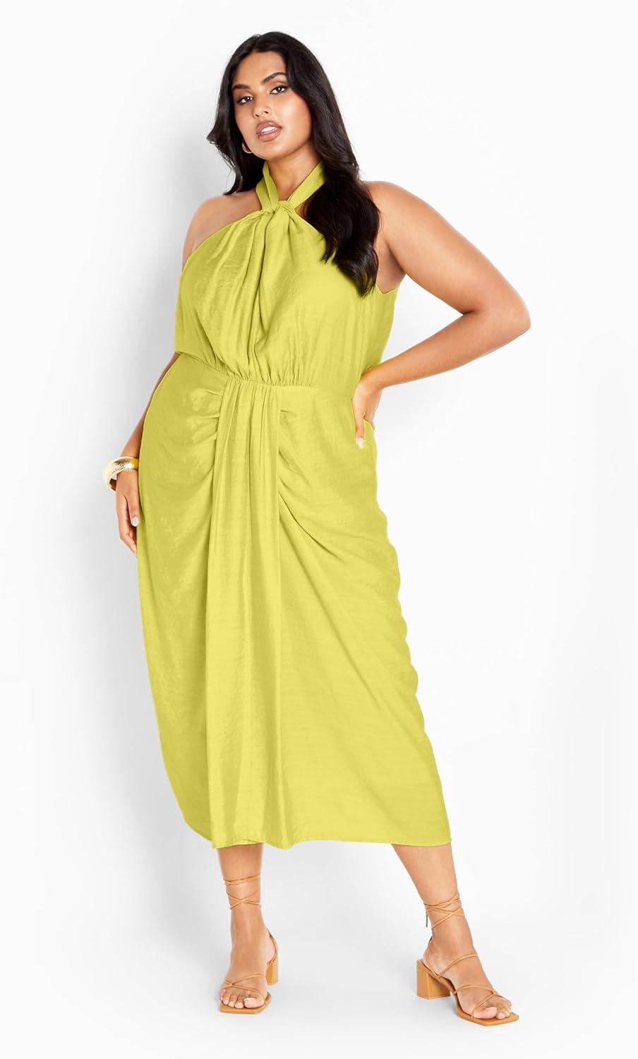 image:imageCity Chic Plus Size Dress Briella MaxiLush Lime