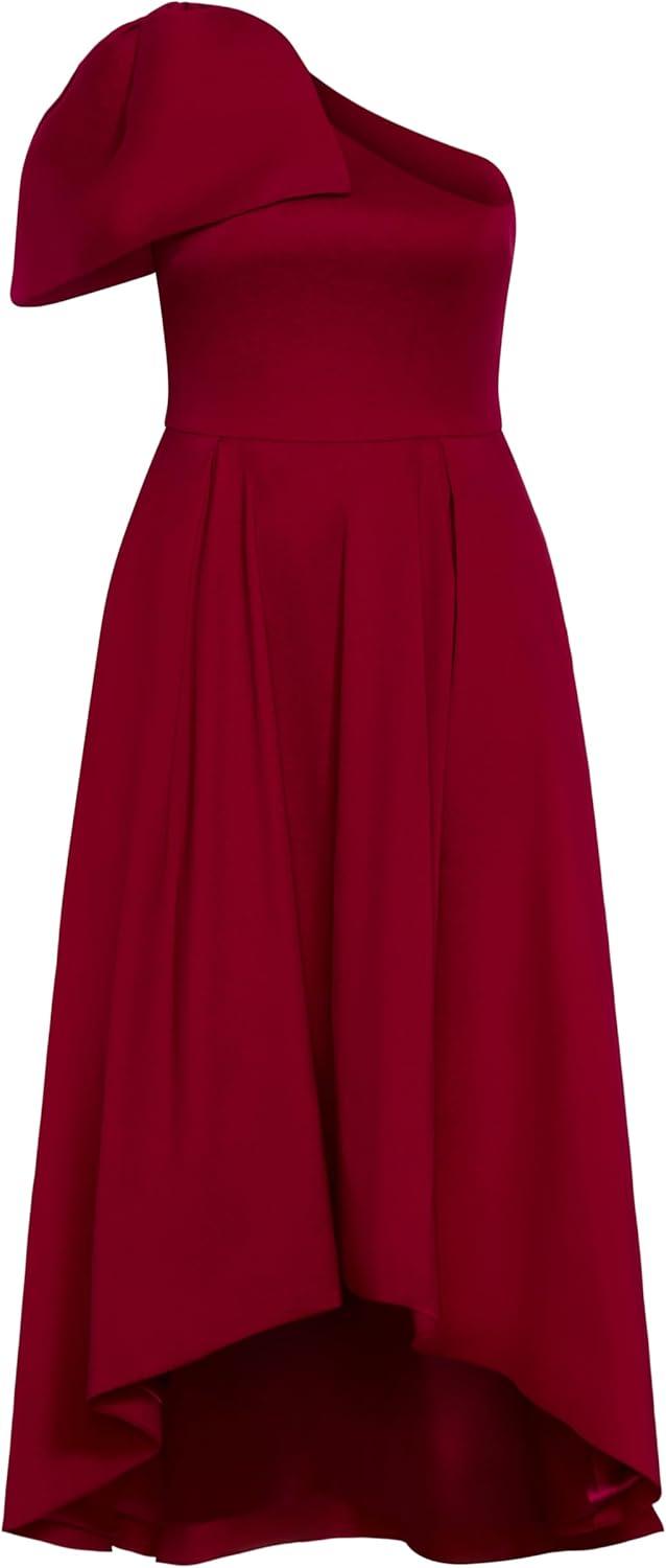 image:imageCity Chic Plus Size Dress Captivate One Shoulder Hi LoTrue Red