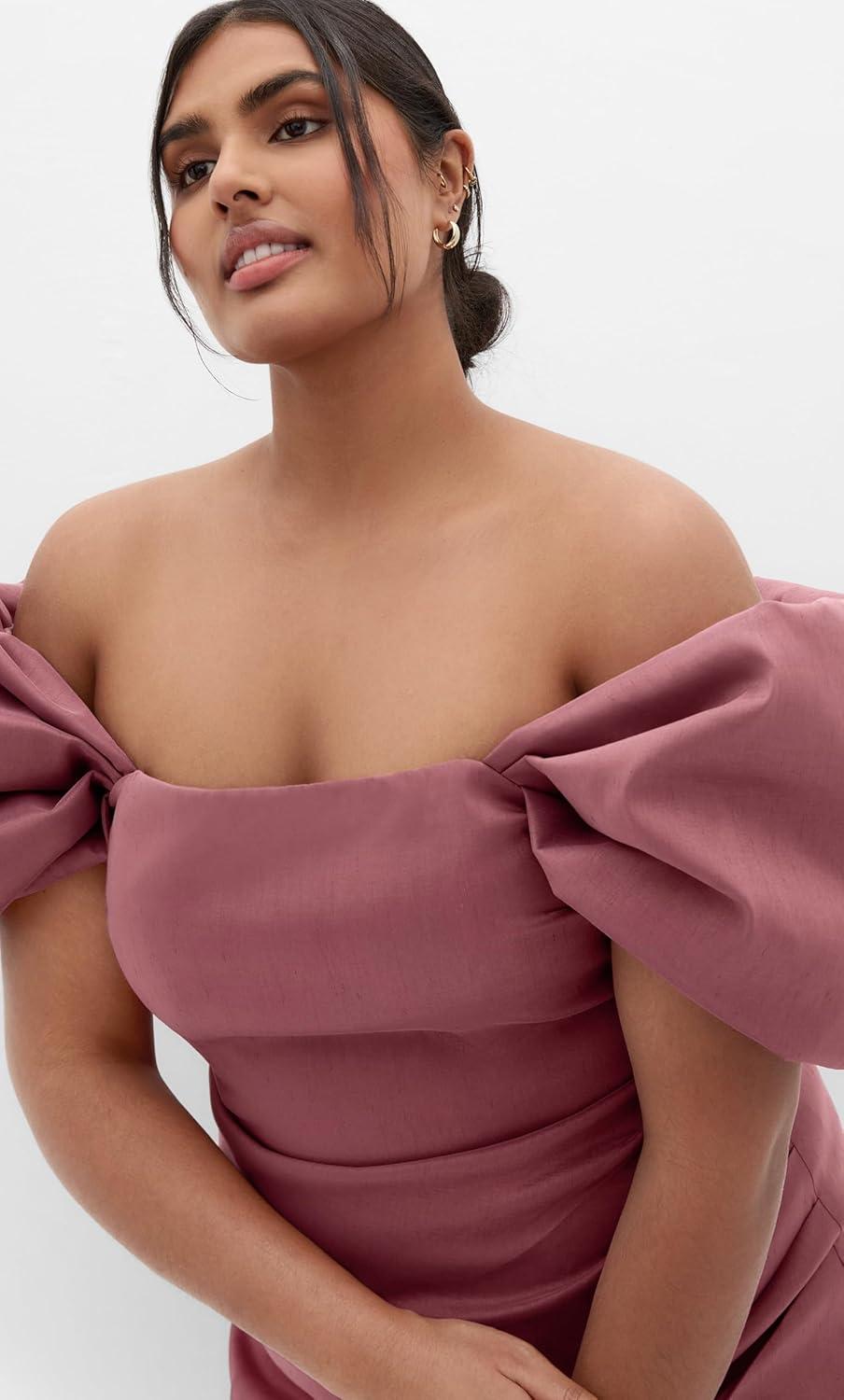 image:imageCity Chic Plus Size Dress Elyse Off Shoulder MidiWild Ginger