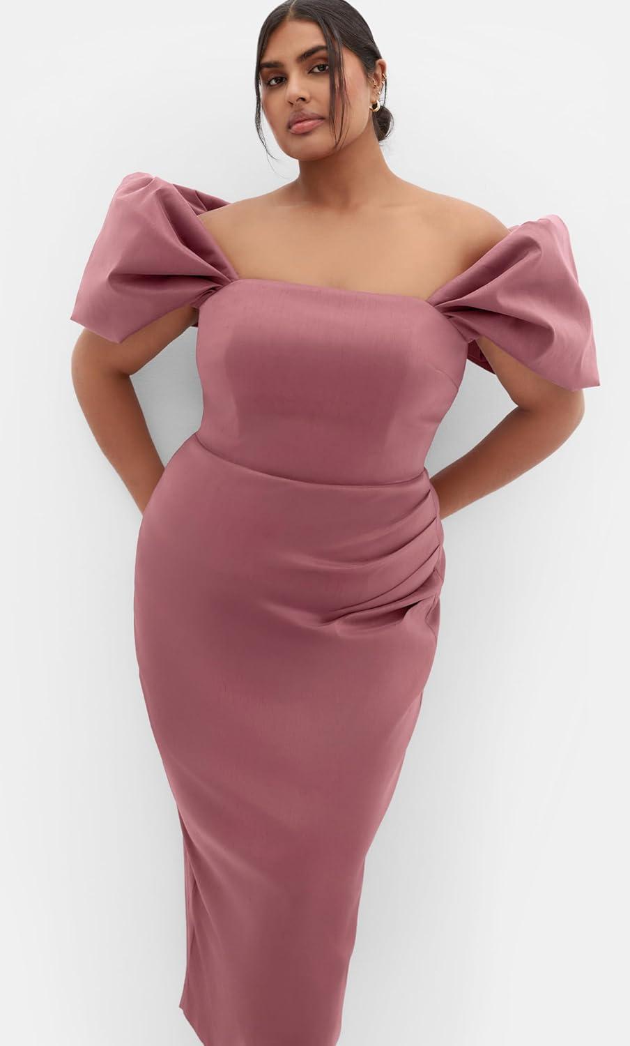 image:imageCity Chic Plus Size Dress Elyse Off Shoulder MidiWild Ginger