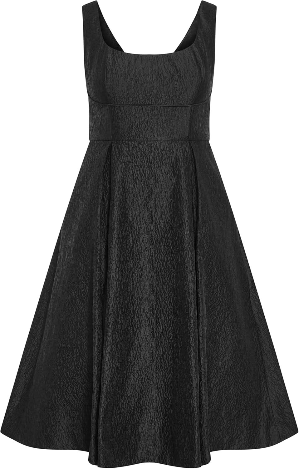 image:imageCity Chic Plus Size Dress Estella Floral MidiBlack