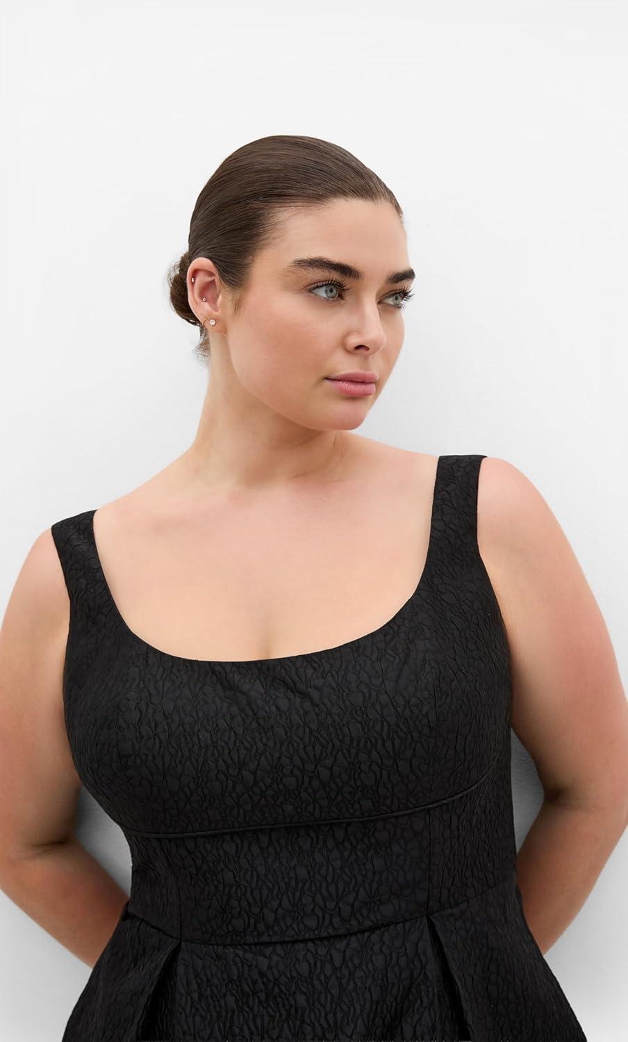 image:imageCity Chic Plus Size Dress Estella Floral MidiBlack
