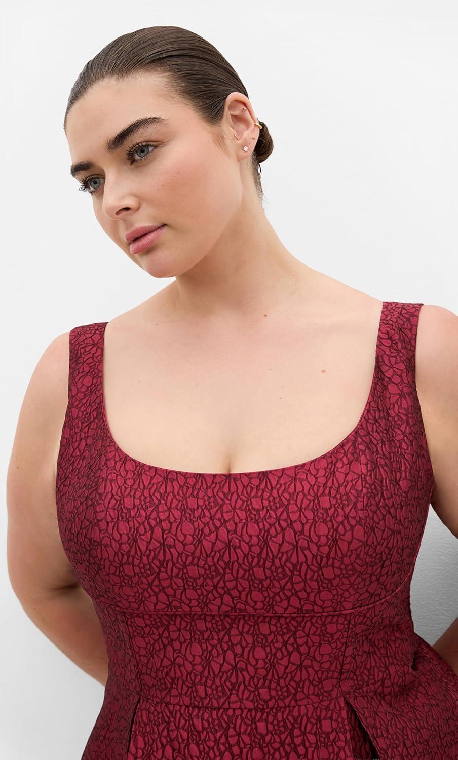 image:imageCity Chic Plus Size Dress Estella Floral MidiLove Red