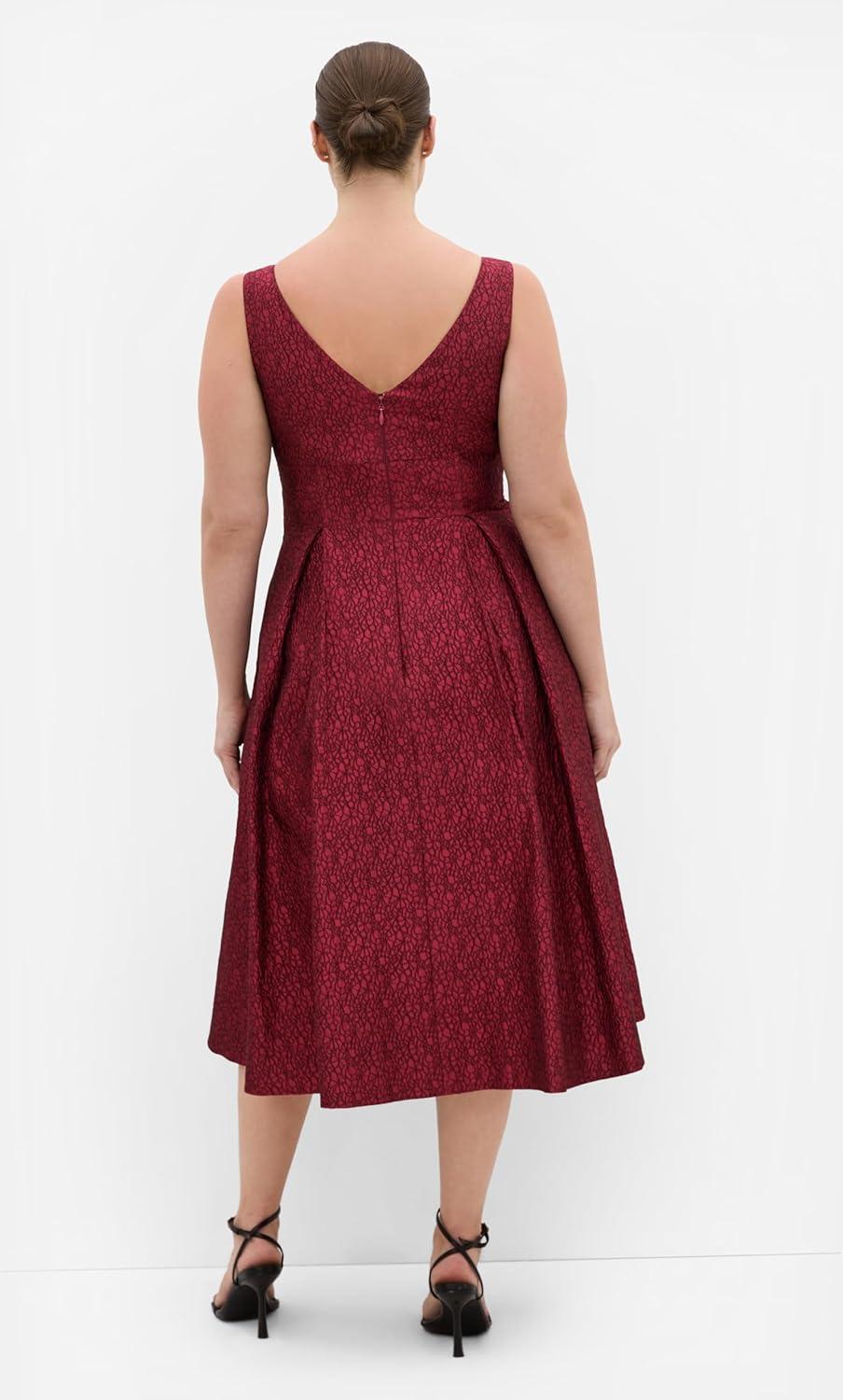 image:imageCity Chic Plus Size Dress Estella Floral MidiLove Red