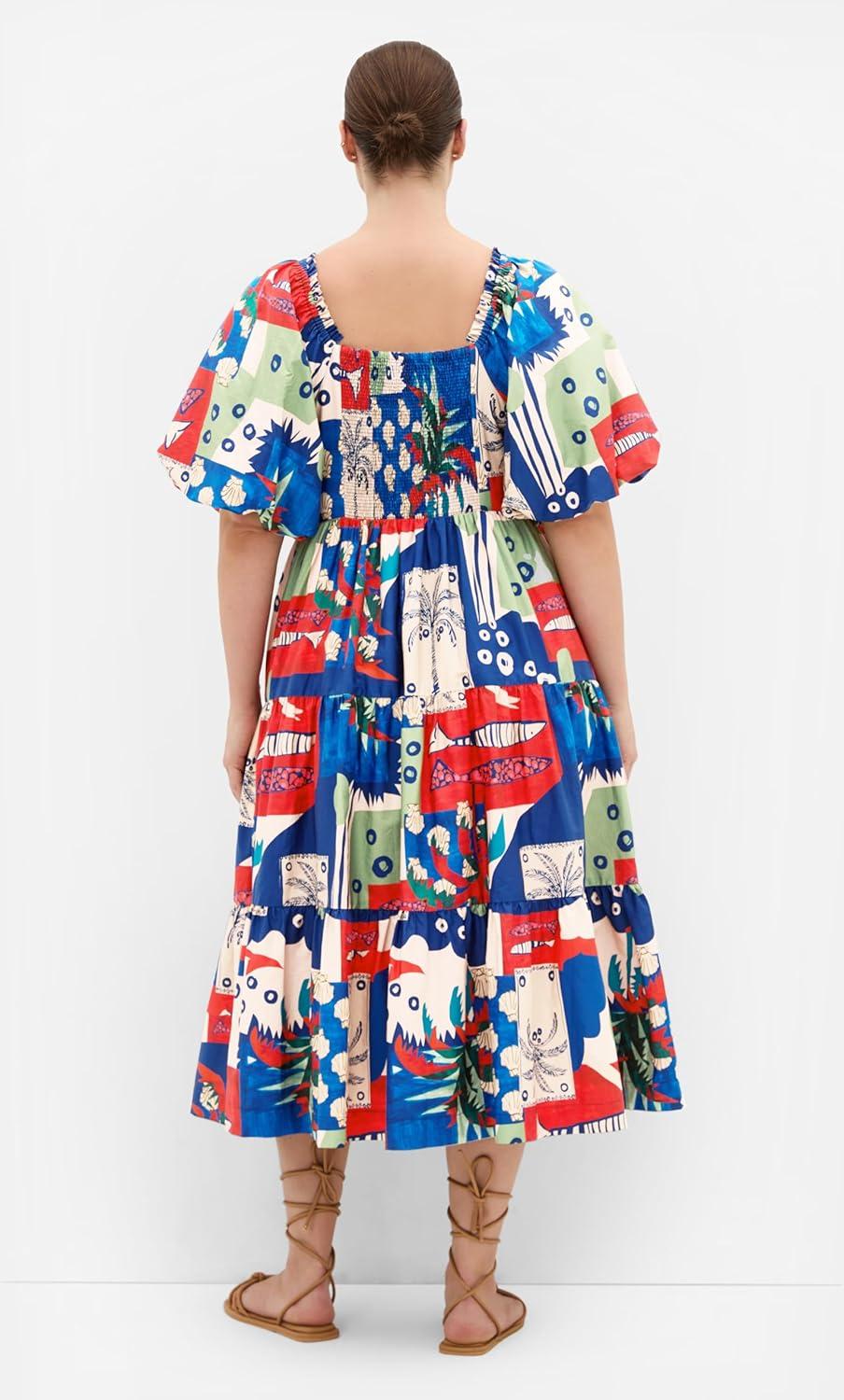 image:imageCity Chic Plus Size Dress Fantasy Floral Print V NeckMarine Scape
