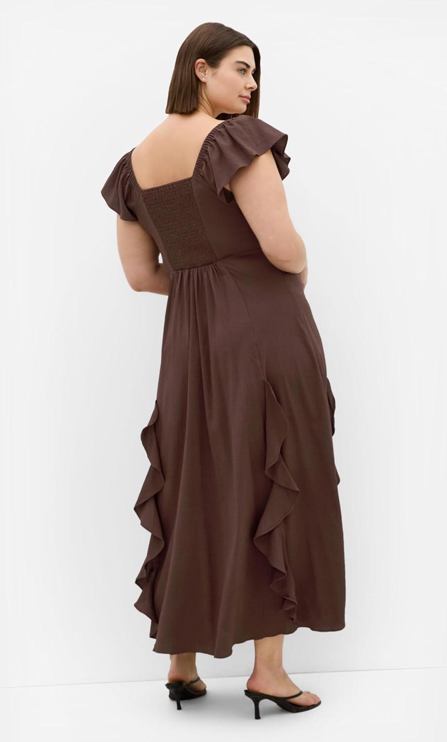 image:imageCity Chic Plus Size Dress Fee Frill MaxiTruffle
