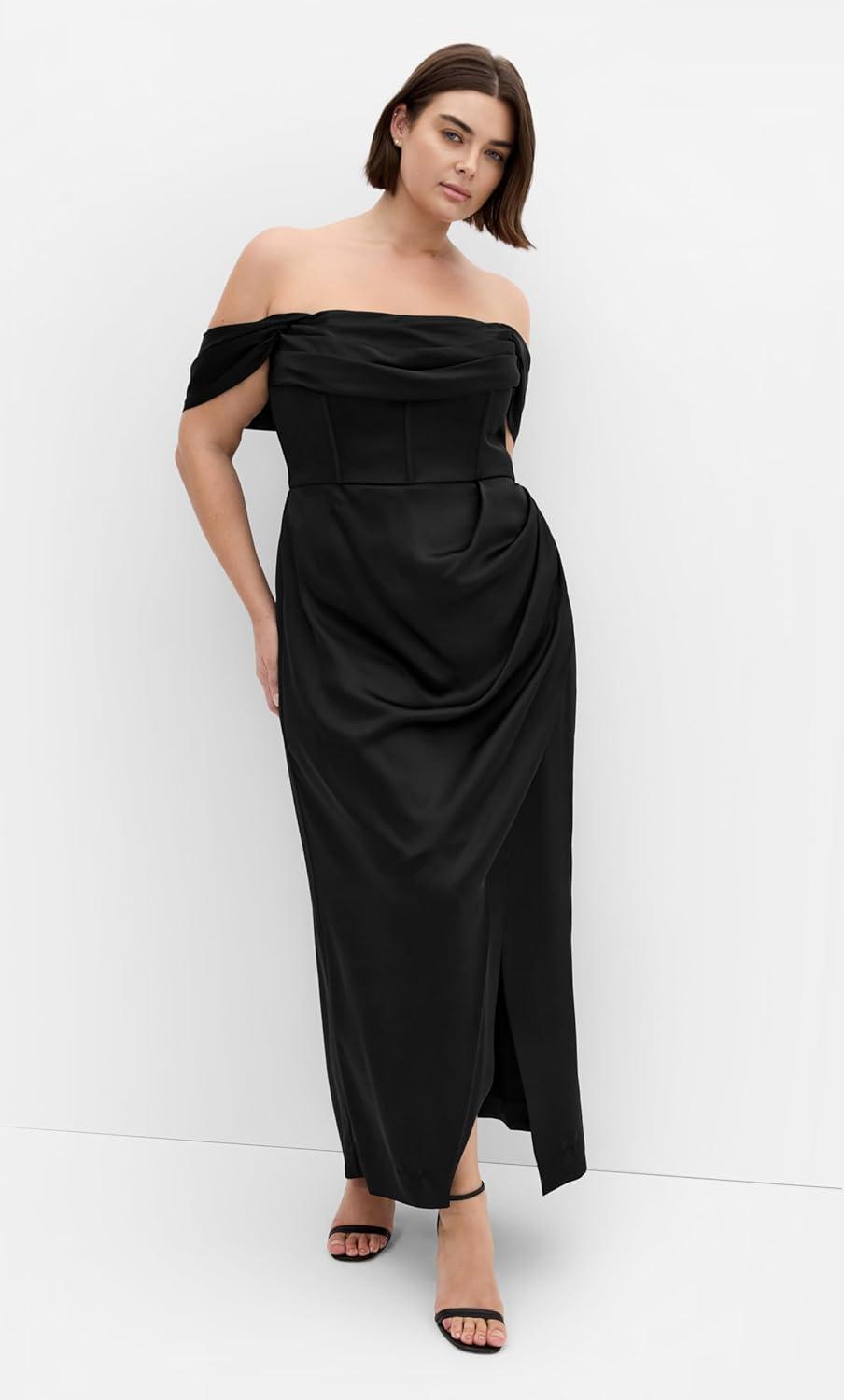 image:imageCity Chic Plus Size Dress Forbidden Love MaxiBlack
