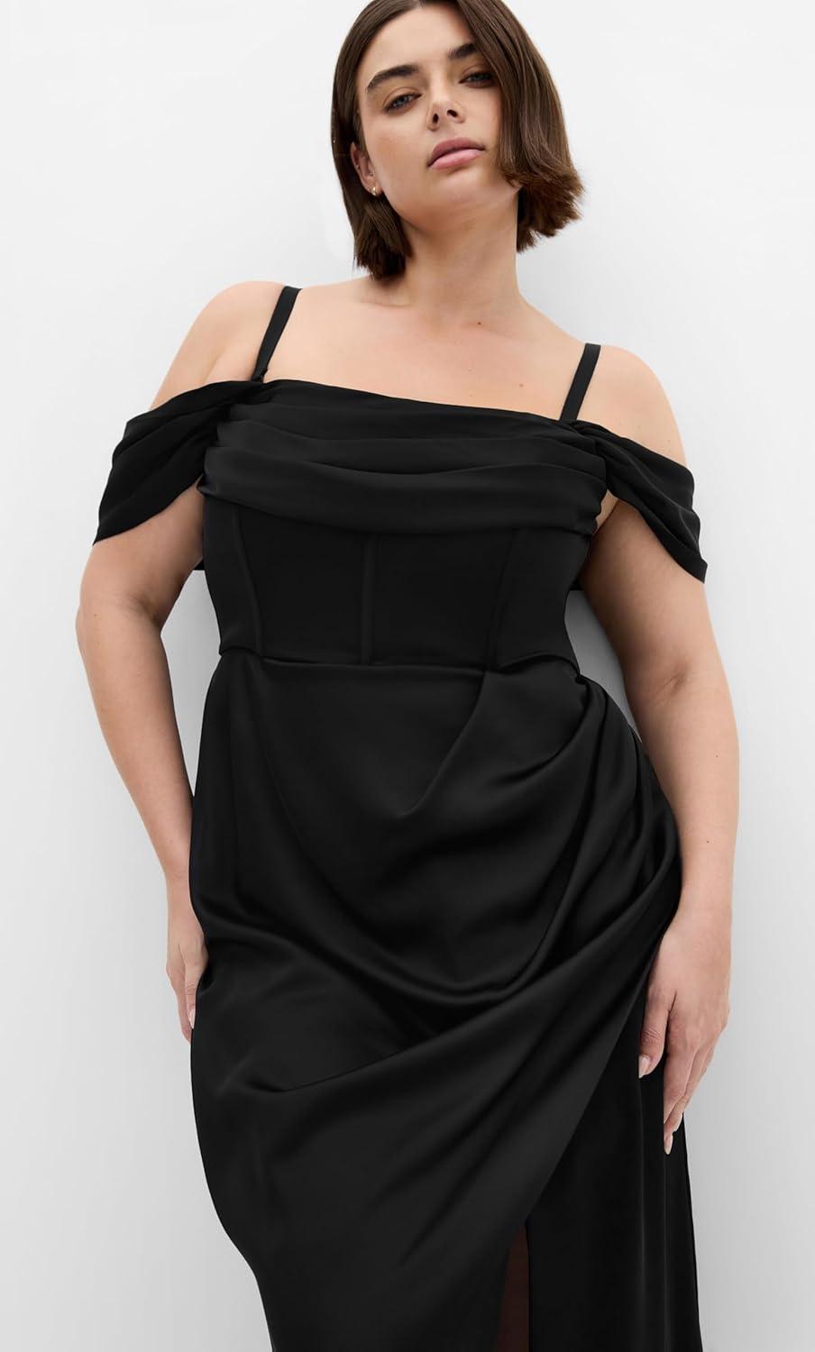 image:imageCity Chic Plus Size Dress Forbidden Love MaxiBlack