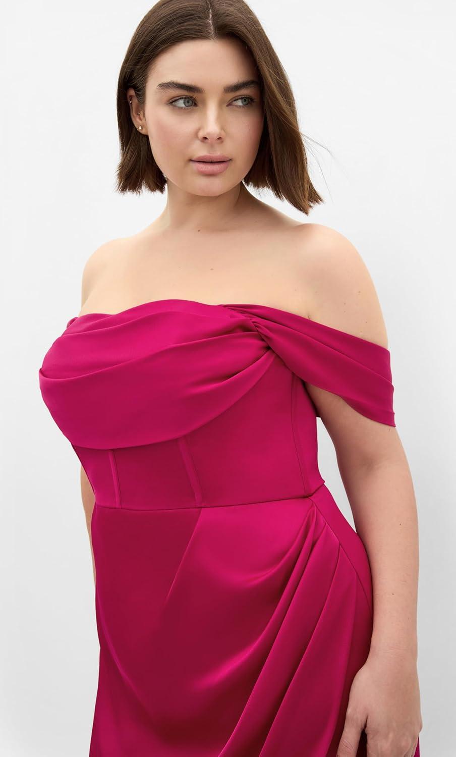 image:imageCity Chic Plus Size Dress Forbidden Love MaxiFramboise