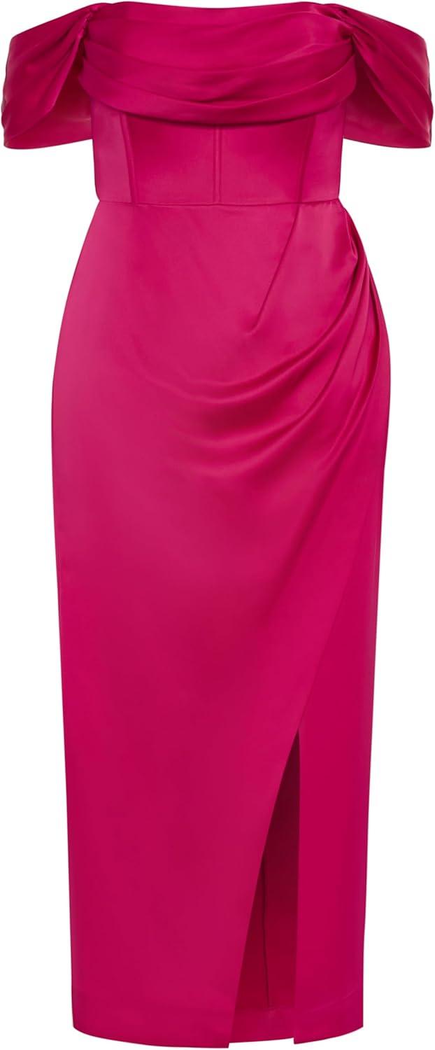 image:imageCity Chic Plus Size Dress Forbidden Love MaxiFramboise