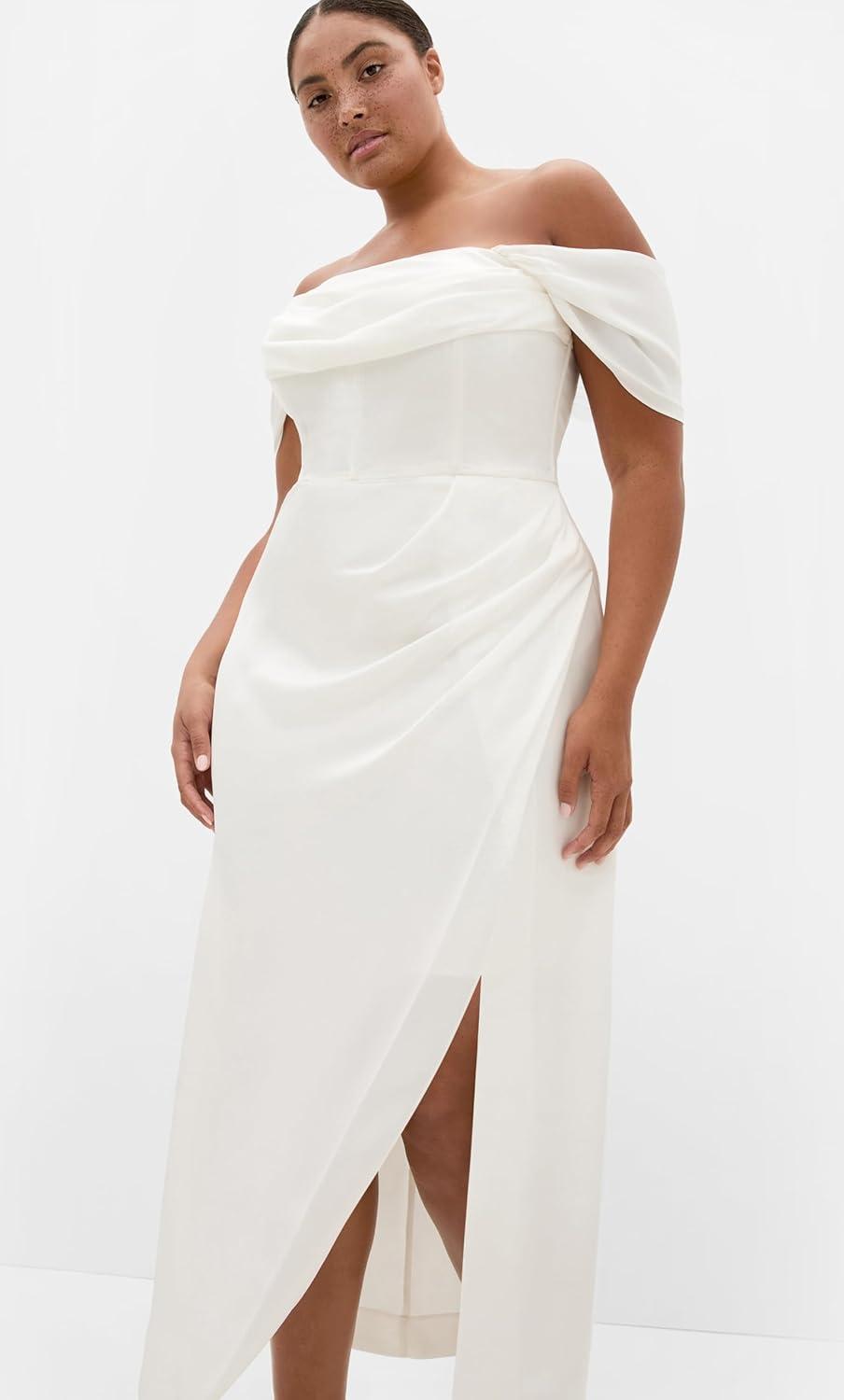 image:imageCity Chic Plus Size Dress Forbidden Love MaxiIvory