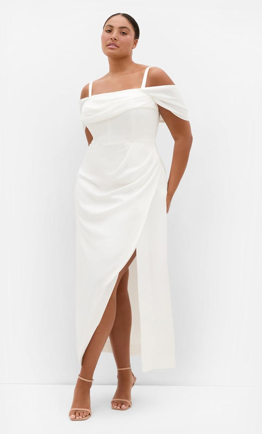 image:imageCity Chic Plus Size Dress Forbidden Love MaxiIvory