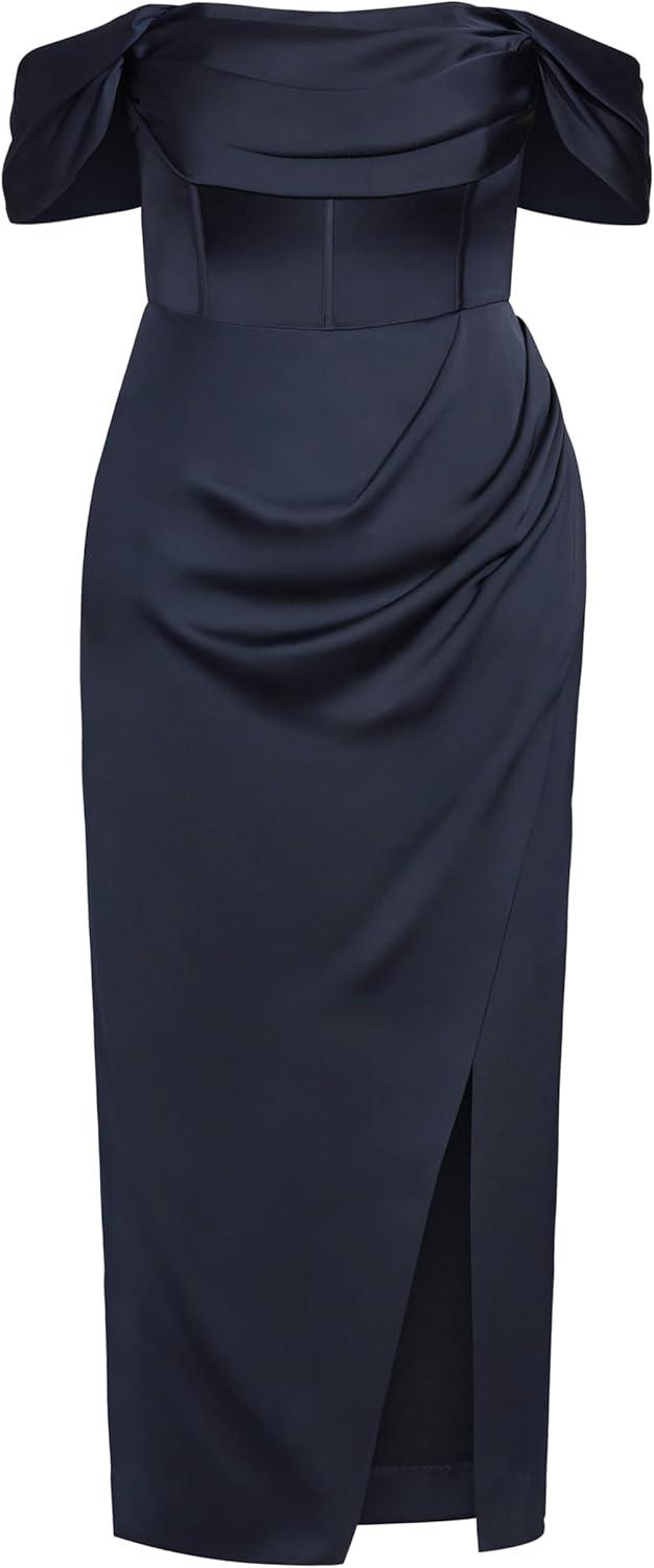 image:imageCity Chic Plus Size Dress Forbidden Love MaxiNavy