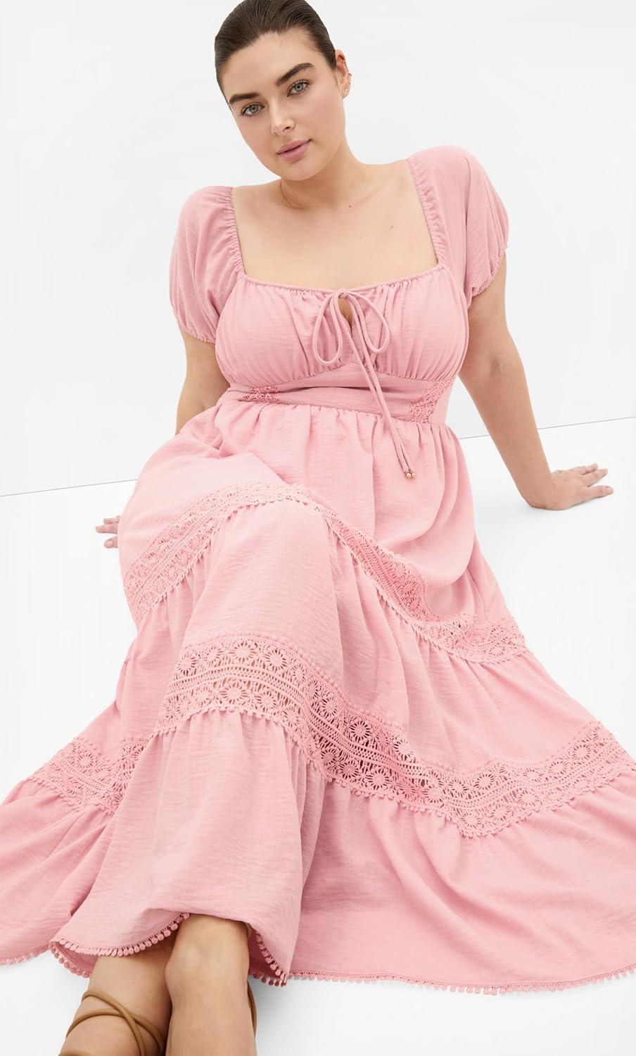 image:imageCity Chic Plus Size Dress Haven MaxiPeachy