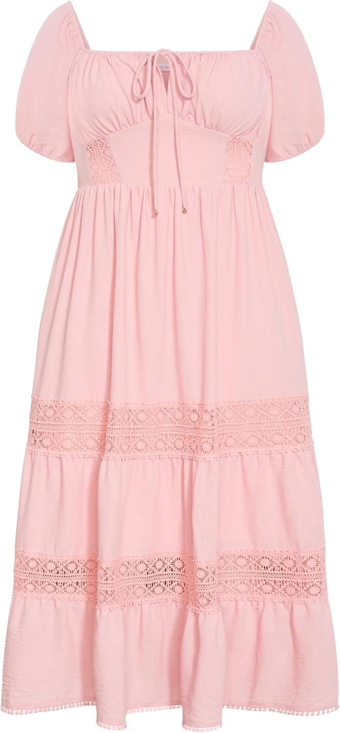 image:imageCity Chic Plus Size Dress Haven MaxiPeachy
