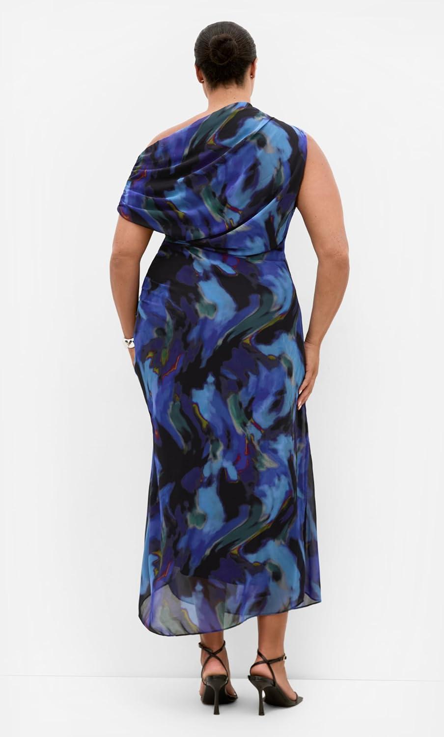 image:imageCity Chic Plus Size Dress Haze Print MaxiBlue Haze
