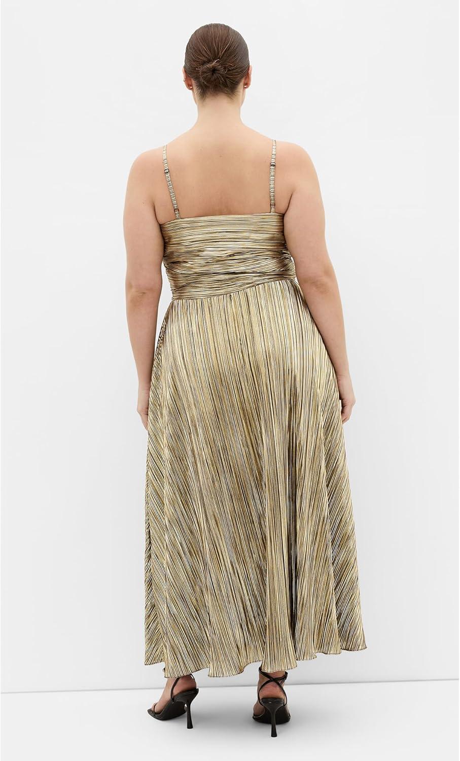 image:imageCity Chic Plus Size Dress Kamila Cowl Neck MetallicBronze
