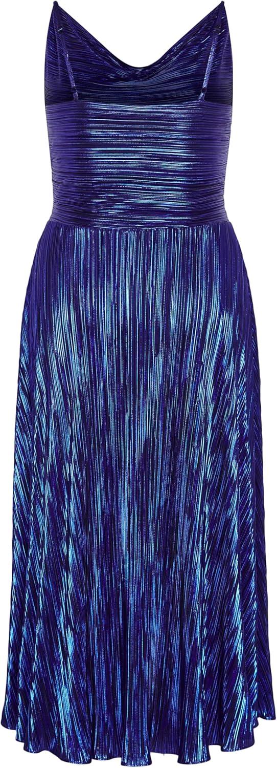 image:imageCity Chic Plus Size Dress Kamila Cowl Neck MetallicNavy