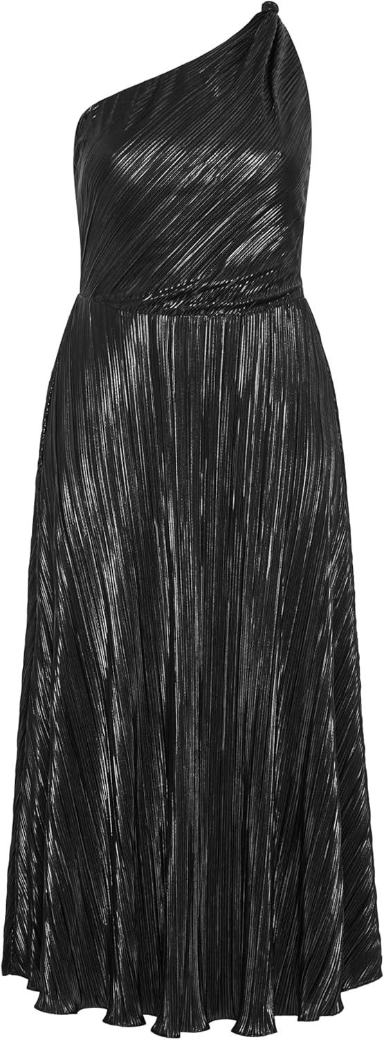 image:imageCity Chic Plus Size Dress Kamila One Shoulder MetallicBlack