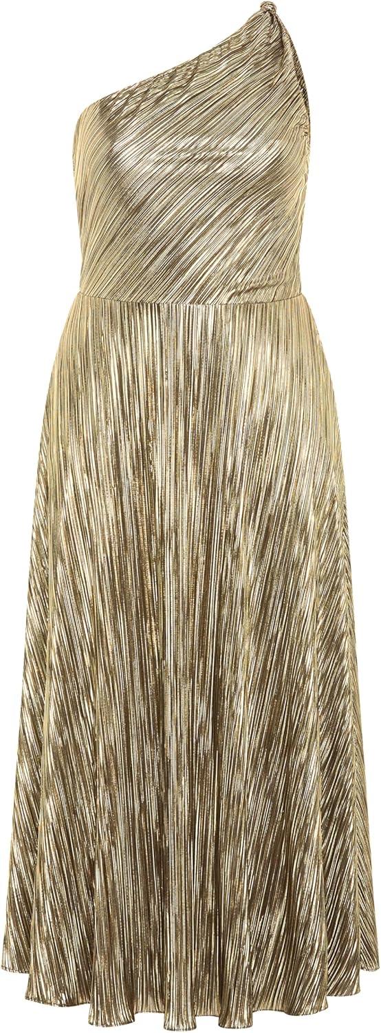 image:imageCity Chic Plus Size Dress Kamila One Shoulder MetallicBronze