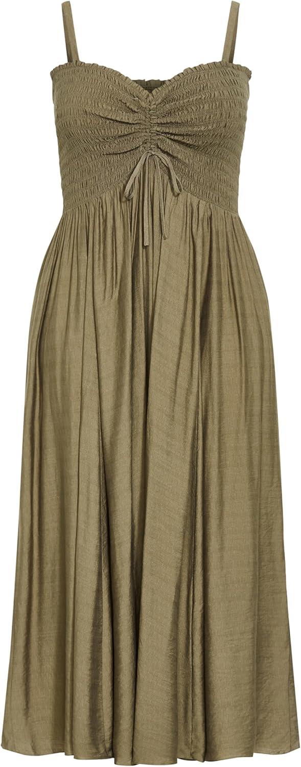 image:imageCity Chic Plus Size Dress Maui Shirred MaxiKhaki
