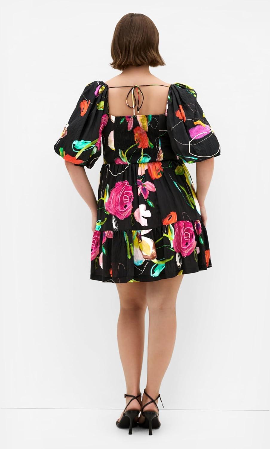 image:imageCity Chic Plus Size Dress Mila Print MiniFloral Sketch