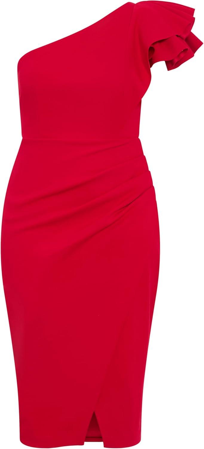 image:imageCity Chic Plus Size Dress Milani One ShoulderLove Red