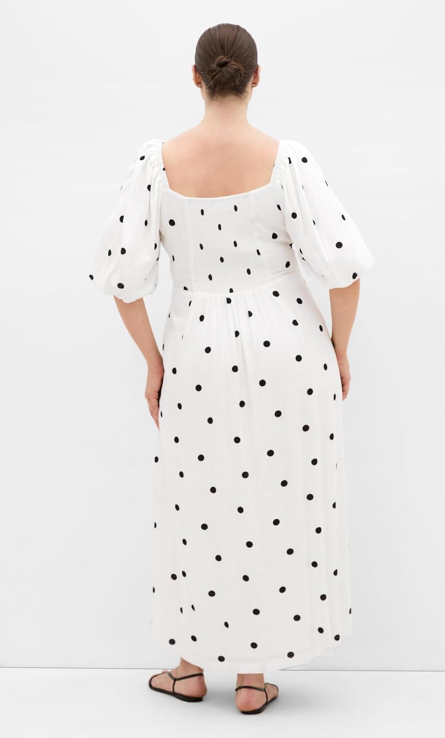image:imageCity Chic Plus Size Dress Nala Spot Print Twist FrontBlack Polka Dot
