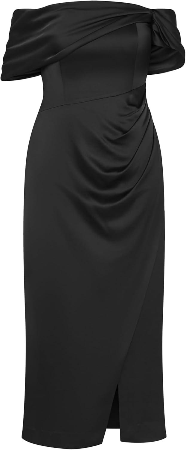 image:imageCity Chic Plus Size Dress Paloma Off Shoulder MaxiBlack