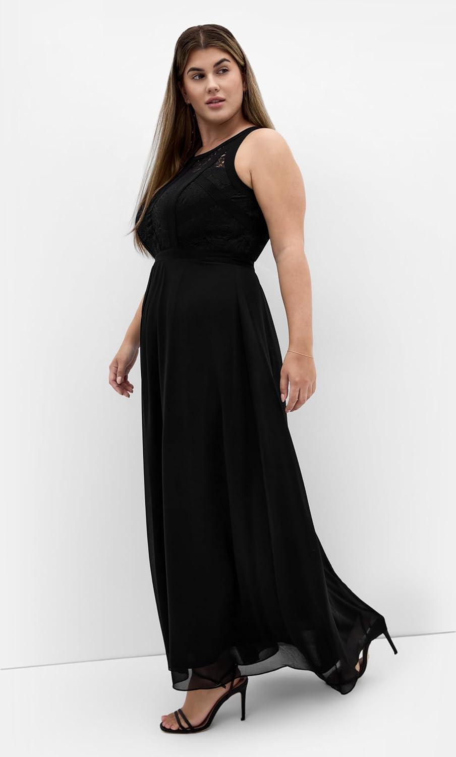 image:imageCity Chic Plus Size Dress Panelled Bodice MaxiBlack