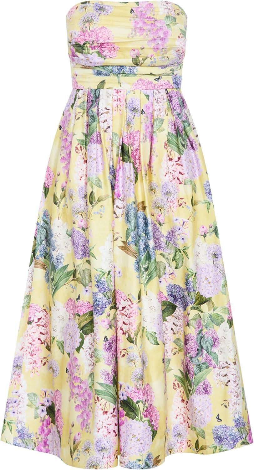 image:imageCity Chic Plus Size Dress Rosalee Sleeveless Print MaxiLemon Hydrangea