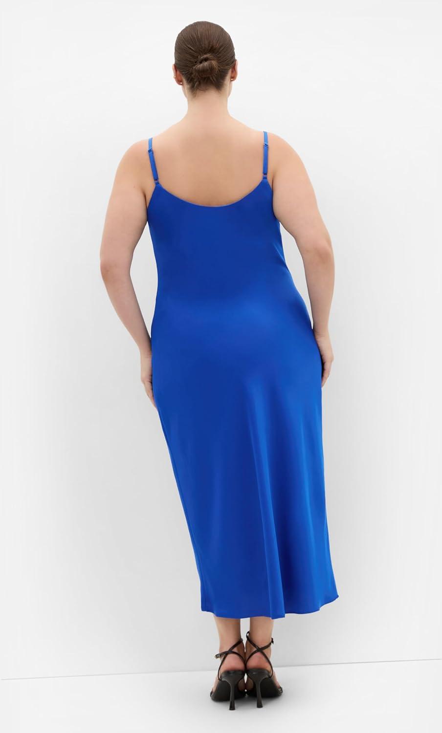 image:imageCity Chic Plus Size Dress Sadie Satin SlipCerulean