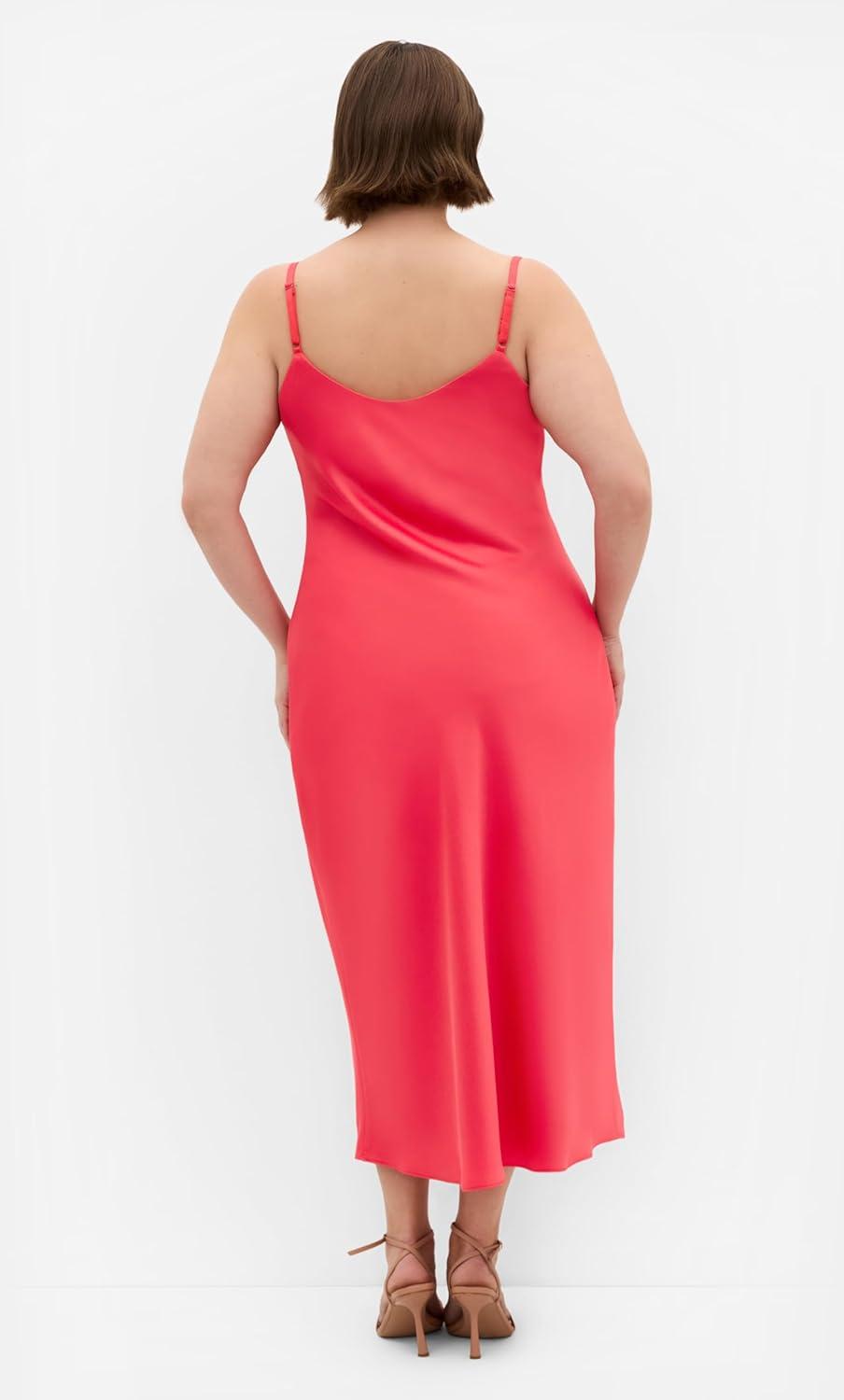image:imageCity Chic Plus Size Dress Sadie Satin SlipWatermelon