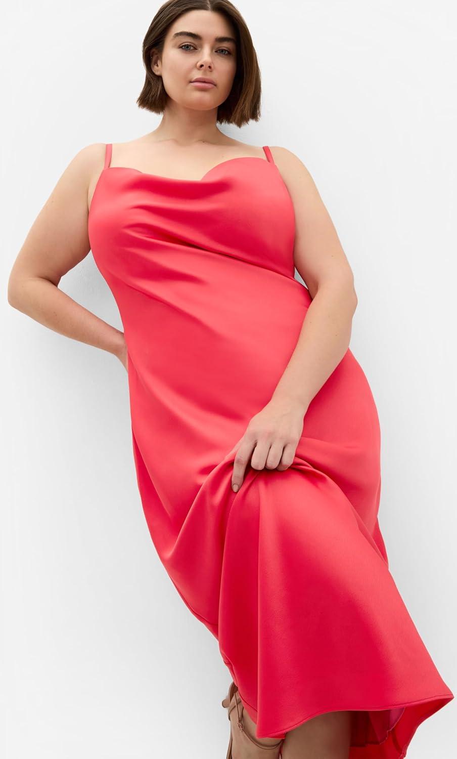 image:imageCity Chic Plus Size Dress Sadie Satin SlipWatermelon