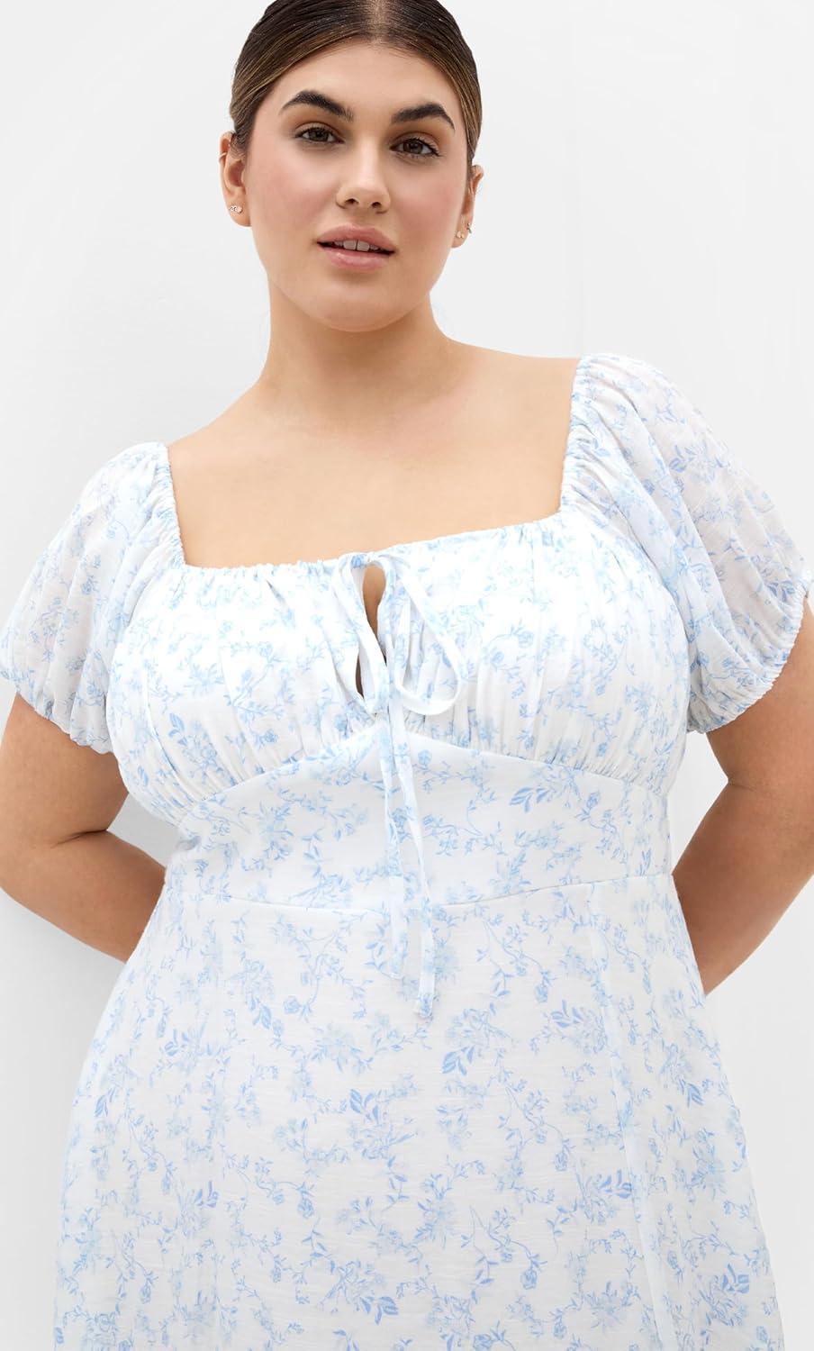 image:imageCity Chic Plus Size Dress Serina Print MaxiSardinia Ditsy