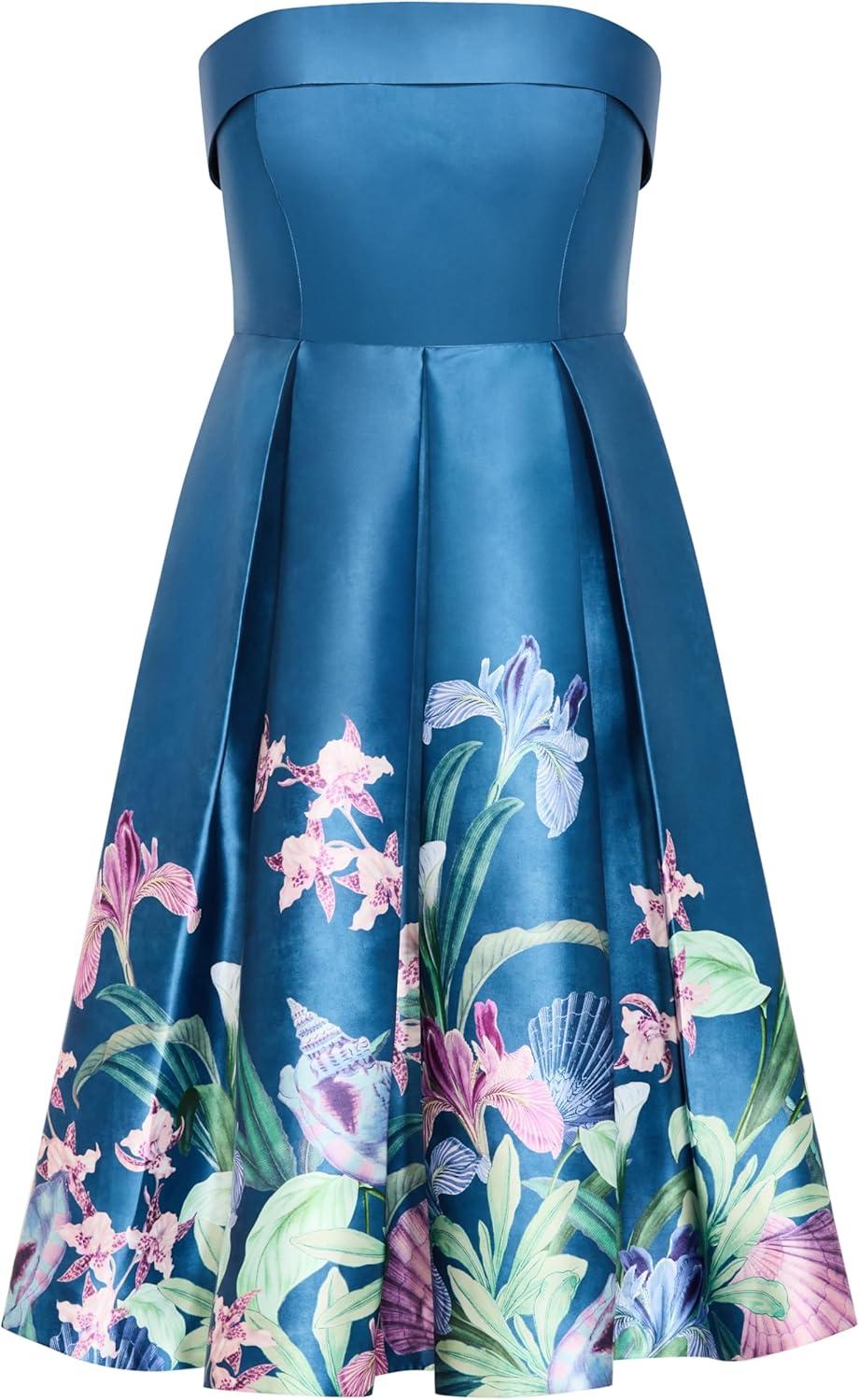 image:imageCity Chic Plus Size Dress Tiffany Bloom Strapless MidiSea Art