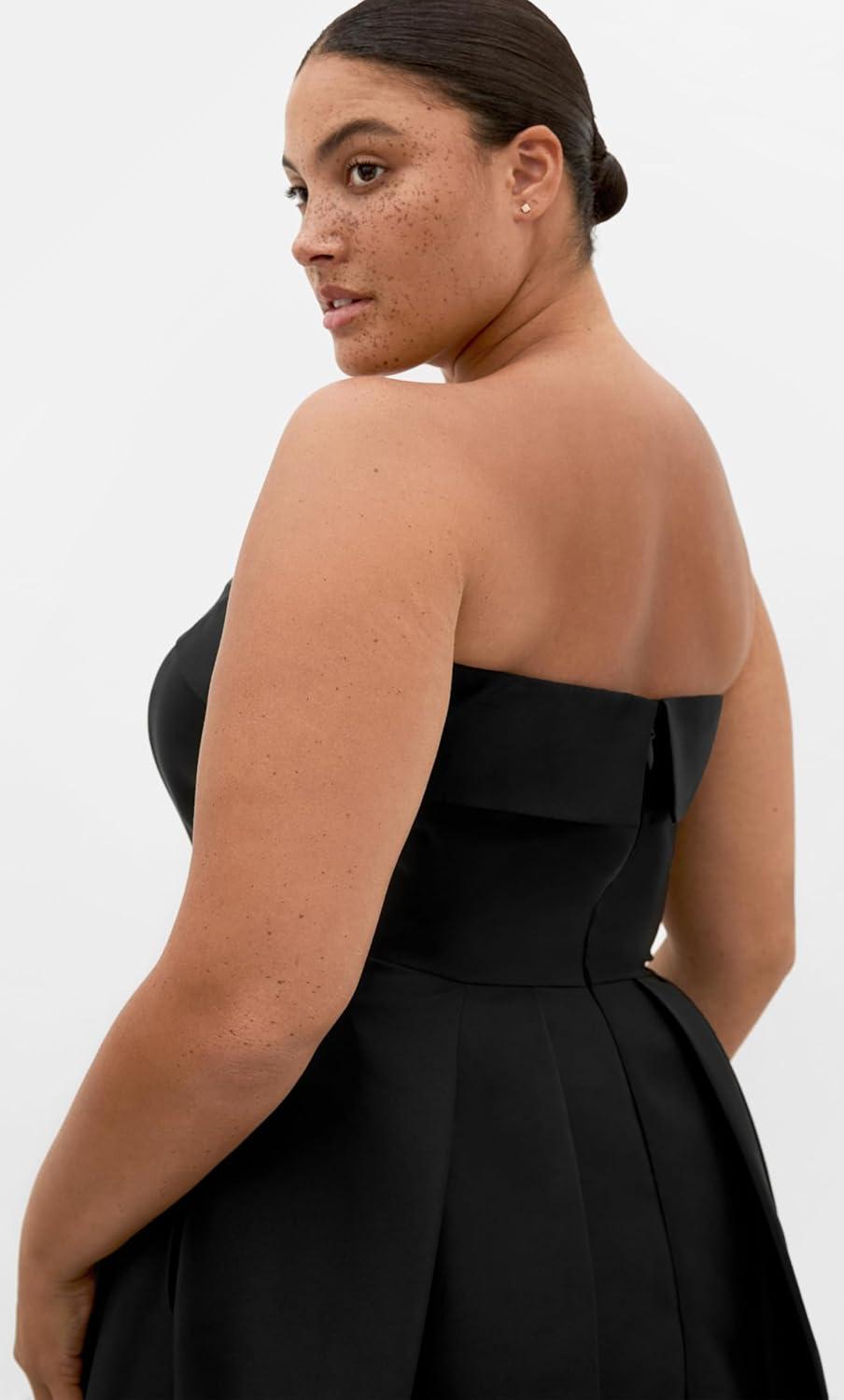 image:imageCity Chic Plus Size Dress Tiffany Strapless MidiBlack