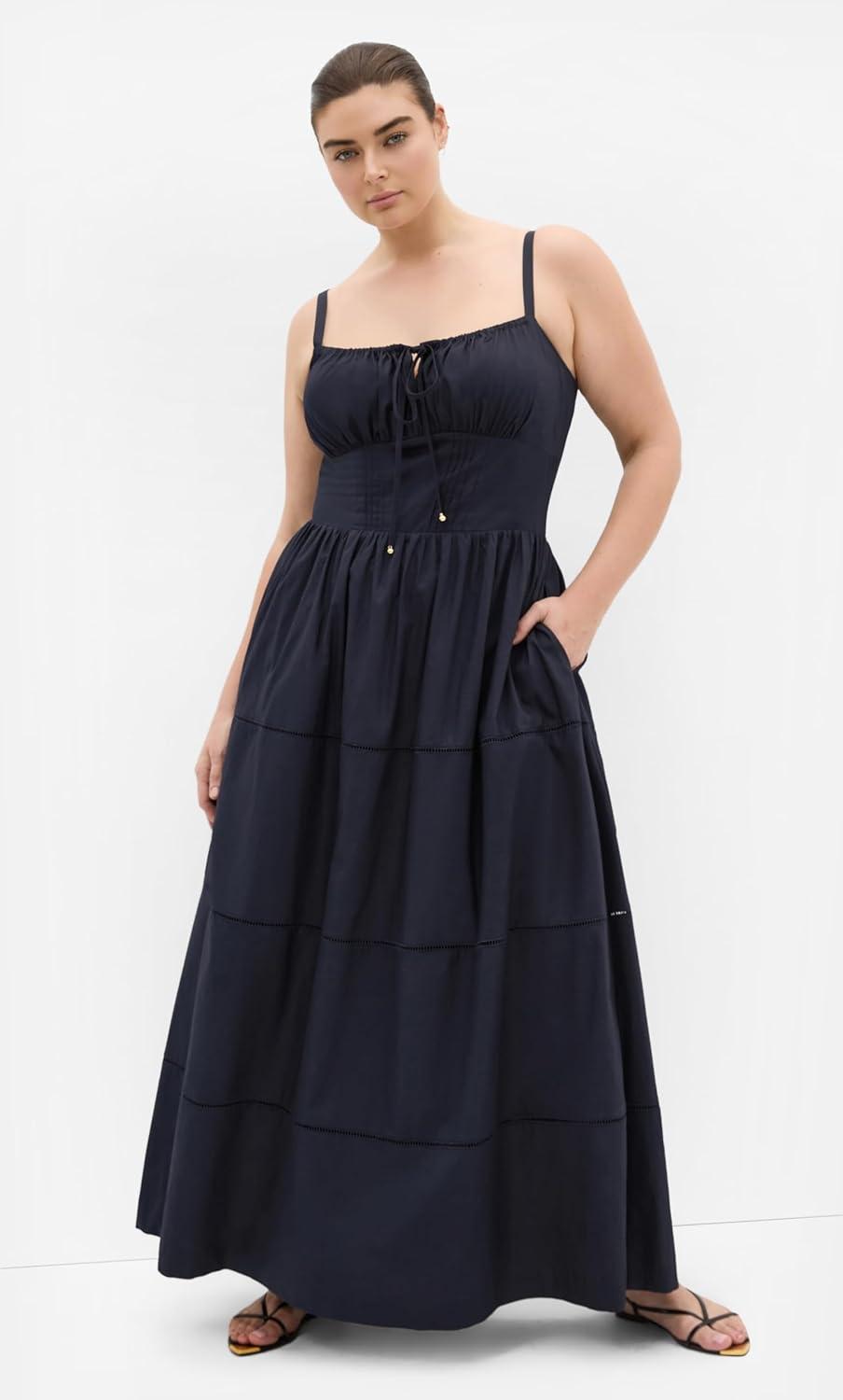 image:imageCity Chic Plus Size Dress Vani Corset MaxiNavy